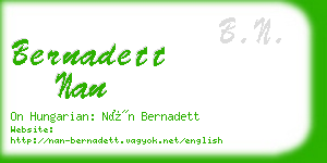 bernadett nan business card